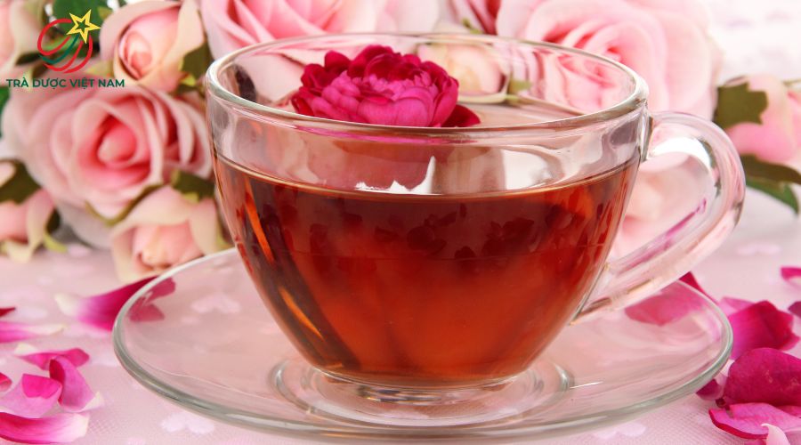 Trà hoa hồng giúp làm đẹp da và tăng cường miễn dịch