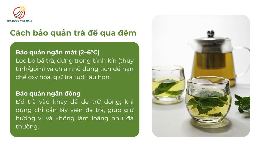 Phương pháp bảo quản trà để qua đêm an toàn