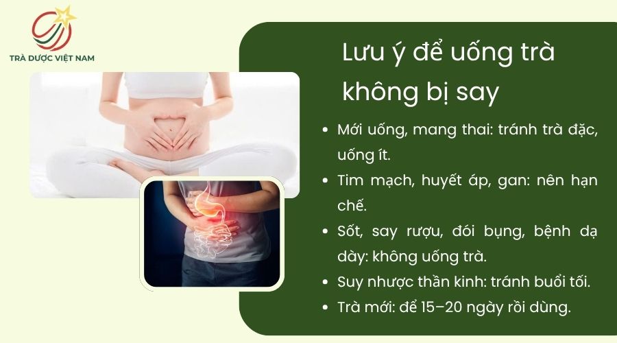 Một số lưu ý giúp uống trà an toàn và tránh bị say