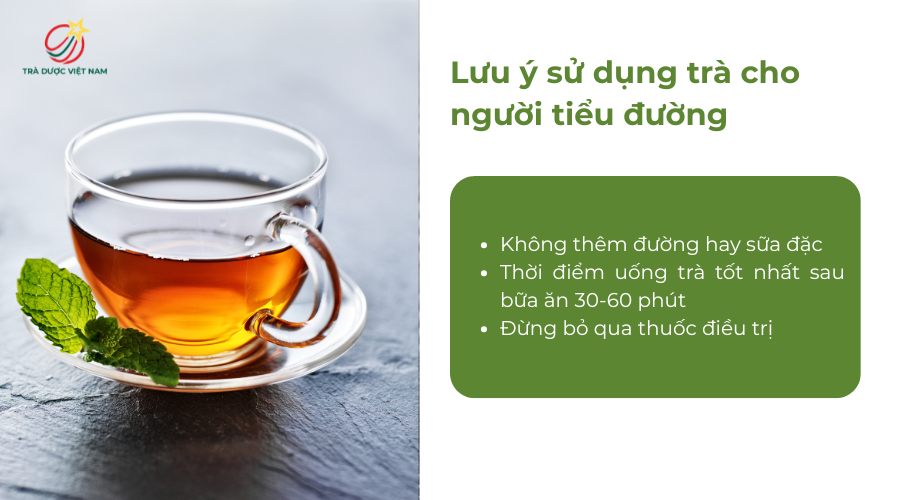 Lưu ý quan trọng khi sử dụng trà cho người tiểu đường