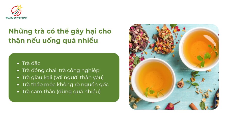 Các loại trà không nên uống quà nhiều