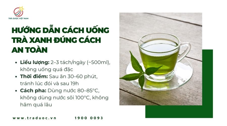 Uống trà xanh cần đúng cách và đúng thời điểm
