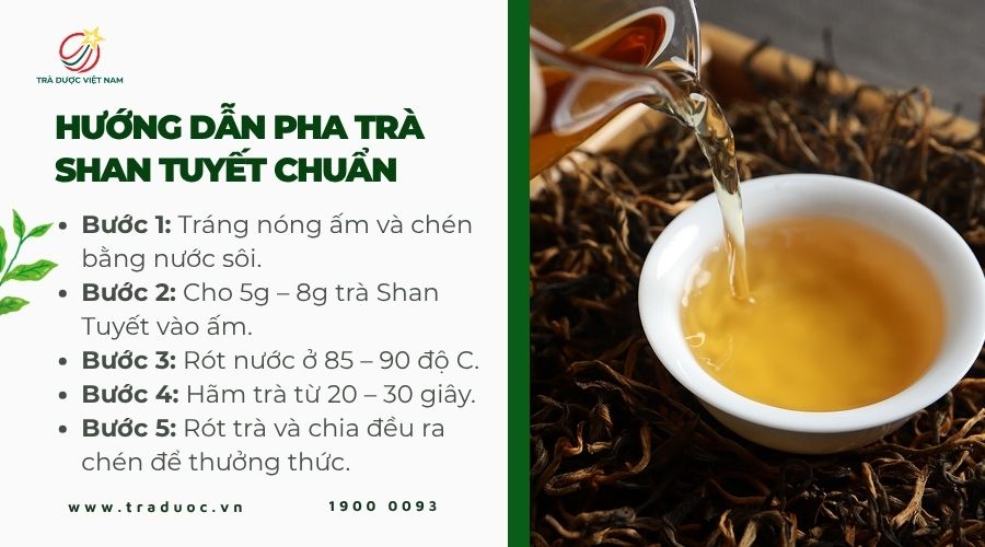 Quy trình pha trà Shan Tuyết chuẩn gu người sành trà