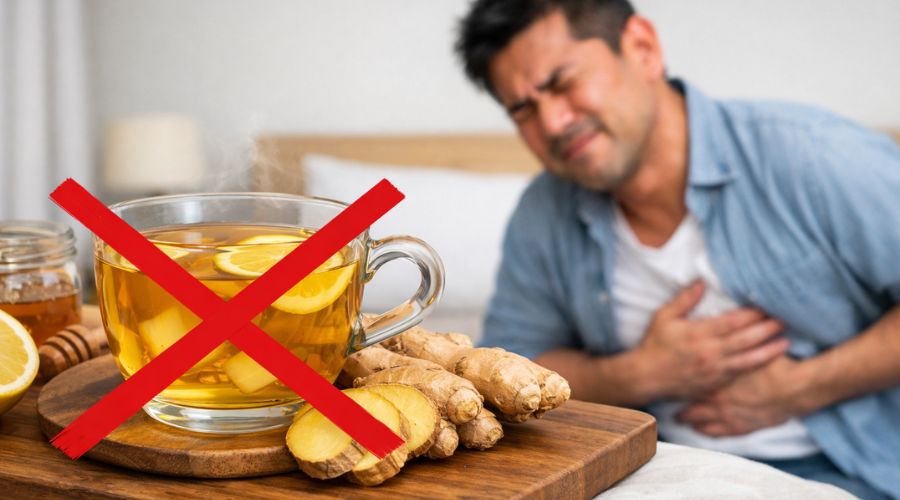 Tính nóng của gừng có thể kích thích niêm mạc và tăng tiết axit dịch vị
