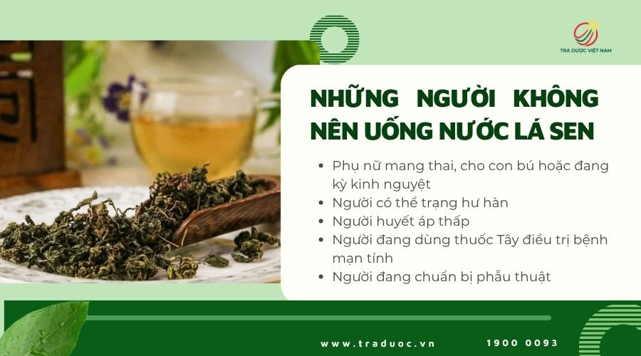 Những người không nên dùng trà lá sen để tránh các phản ứng phụ gây nguy hiểm đến sức khỏe