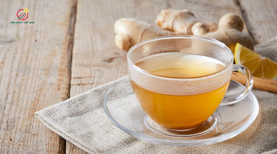 Uống trà gừng tạo cảm giác dễ chịu trước khi ngủ
