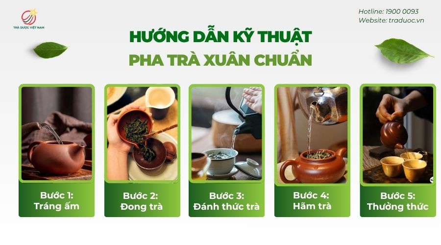 Các bước pha trà vụ xuân chuẩn giữ trọn vẹn hương vị và dưỡng chất