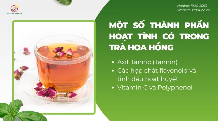 Các thành phần có trong trà hoa hồng là tác nhân kích ứng