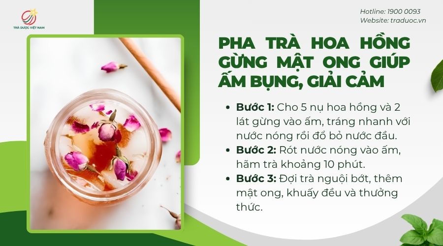 Các bước pha trà hoa gừng mật ong tốt cho sức khỏe