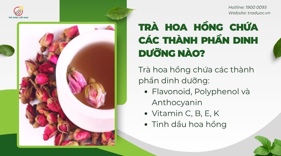 Trong hoa hồng chứa nhiều hợp chất tự nhiên có lợi cho sức khỏe